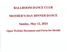 Mother's Day Dinner Dance Flyer